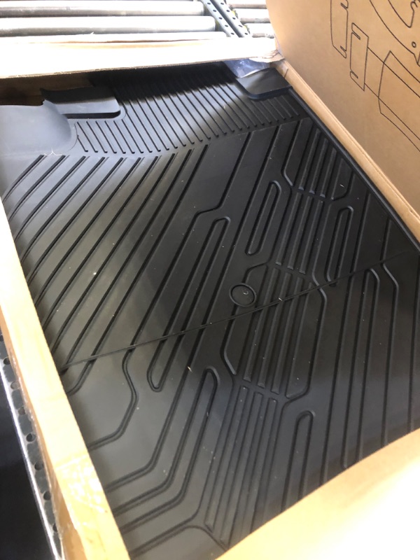 Photo 2 of 3W Floor Mats Compatible for Ford F150 SuperCrew Cab 2015-2023 TPE All Weather Custom Fit Floor Liner for Ford F150 SuperCrew Cab 1st and 2nd Row Full Set Car Liners Black 2015-2023 F150 Floor Mats