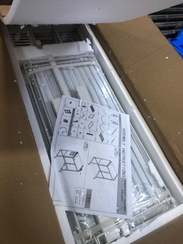 Photo 1 of Kitchen Countertop Microwave Oven Rack, Microwave Stand?Microwave Shelf with Storage Cabinet,Suitable for Multifunctional Tableware Storage in Kitchens and Restaurants (White)