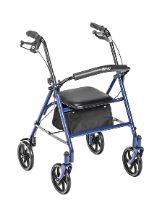 Photo 1 of Drive Medical 10257BL-1 4 Wheel Rollator Walker with Seat