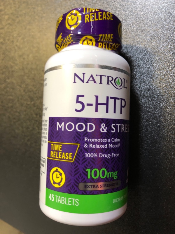 Photo 2 of 5-Htp 100Mg Time Release by Natrol - 45 Tab, 2 Pack ex. sep 30 24