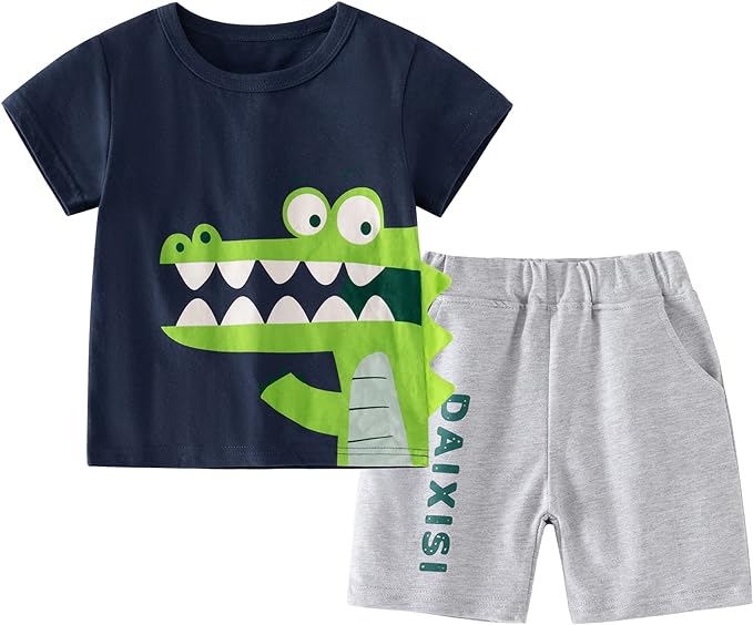 Photo 1 of Boarnseorl Baby Boys Playwear Set,Casual Shorts Set Summer Outfits 1-7 Years Clothes
