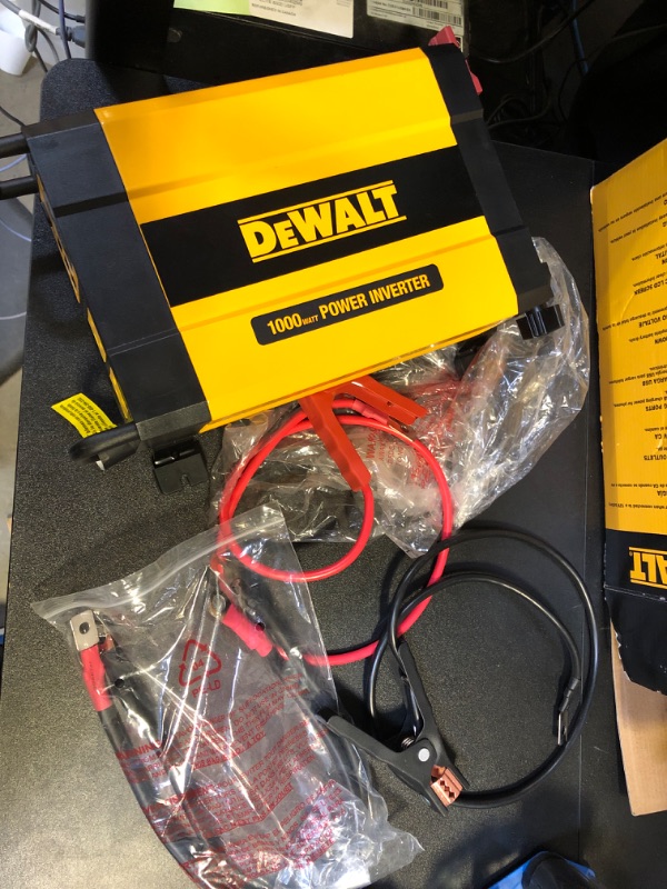 Photo 2 of DEWALT DXAEPI1000 Power Inverter 1000W Car Converter & DXAEPI140 Power Inverter 140W Car Converter: 12V DC to 120V AC Power Outlet with Dual 3.1A USB Ports Car Converter + Car Converter