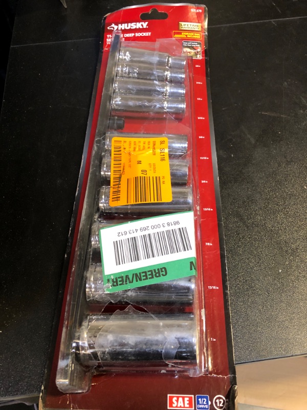 Photo 2 of 1/2 in. Drive SAE Deep Socket Set (11-Piece)