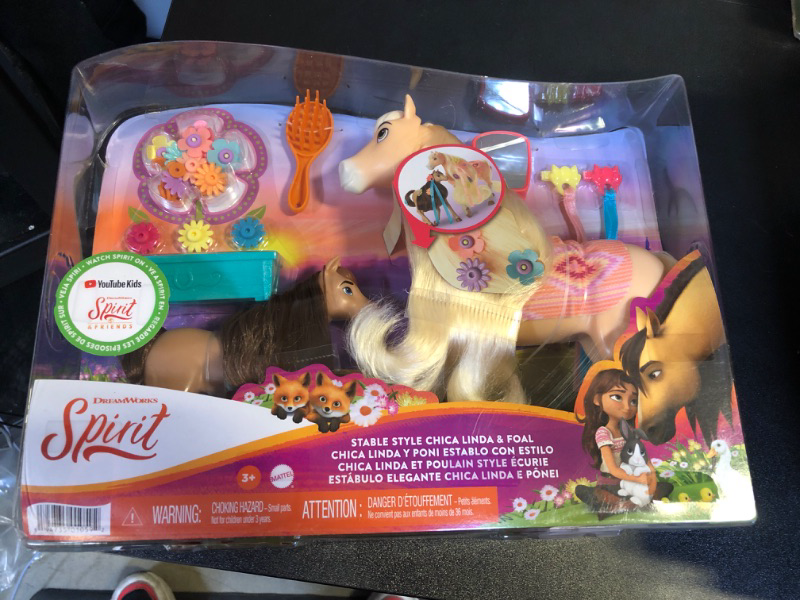 Photo 2 of Spirit Stable Style Chica Linda (8 in), Foal Figure, Hair Tool & Styling Accessories, Brush, Mirror, Great Gift for Ages 3 Years Old & Up