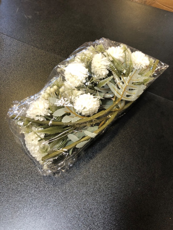 Photo 2 of 3 Bunches of Artificial Silk Dandelion Flowers Plastic Plants Home Garden Table Wedding Bouquet Decorations (Ivory)