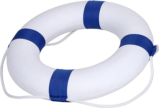 Photo 1 of 20 inch/50cm Pool Safety Throw Ring Life Preserver Ring Buoy, Swimming Swim Foam Ring Pool Buoy Pool Rings Life Preserver Ring for Pool with 98.7FT Water Floating Lifesaving Rope
