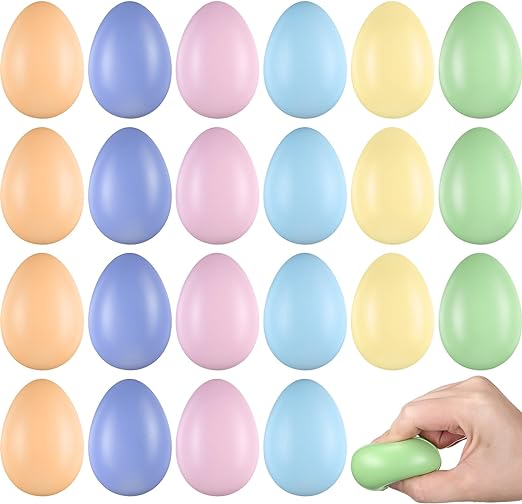 Photo 1 of 36 Pcs Soft Squeeze Easter Eggs Slow Rising Easter Basket Stuffers Stress Relief Gifts Toys for Party Favors Easter Boys Girls Classroom Prize Supplies
