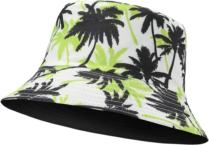 Photo 1 of Bucket Hat Double Side Wear Hat Travel Hiking Summer Printed Sun Hats Fisherman Cap for Women Teens
