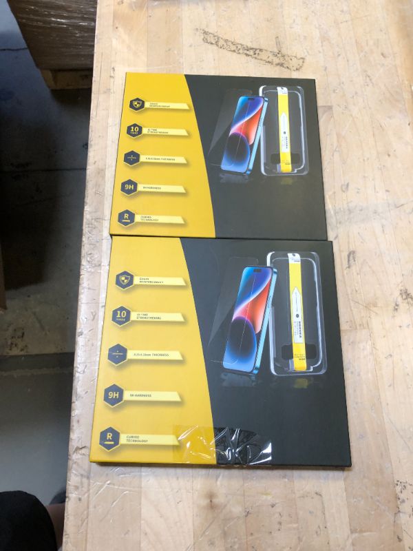 Photo 1 of 2 pack for iPhone 13/13Pro/14 6.1 inch Tempered Glass Screen Protector,Bubble Free,9H hardness, anti-scratch, anti-fingerprint [auto-align, auto-paste, easy to install frame]
pack of 2
