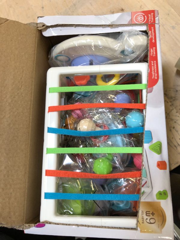 Photo 1 of 3 in 1 Montessori Toys for Baby 0-3-6-9-12 Months, Pull String Baby Teething Toys, Color Shape Sensory, Montessori Toys Baby Teether, Developmental Toys for Toddler, Gift for Baby Toys 6-12-18 Months multicolored Large