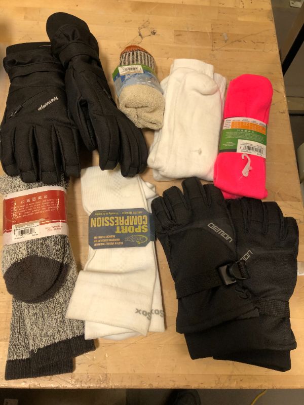 Photo 1 of BUNDLE OF SOCKS/GLOVES