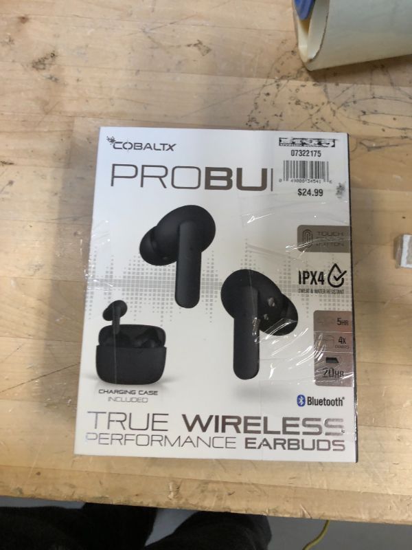 Photo 1 of Cobaltx Probuds True Wireless Earbuds with Charging Case
