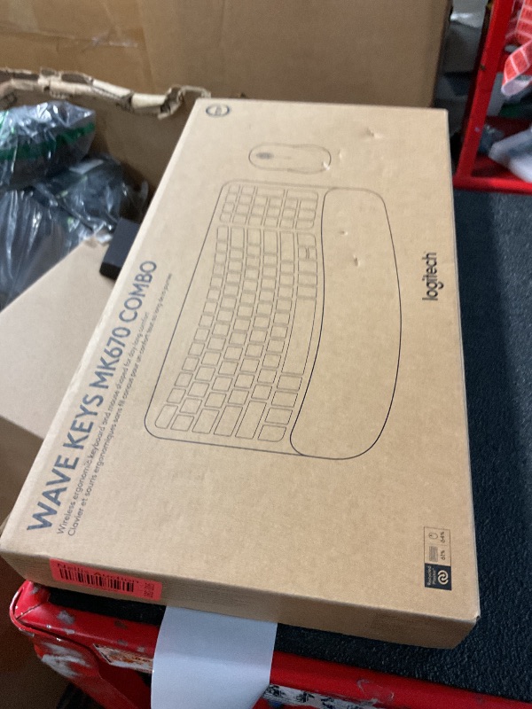 Photo 1 of Logitech Wave Keys MK670 Combo, Wireless Ergonomic Keyboard with Signature M550 L Wireless Mouse, Comfortable Natural Typing, Bluetooth, Logi Bolt, for Multi-OS, Windows/Mac - Graphite