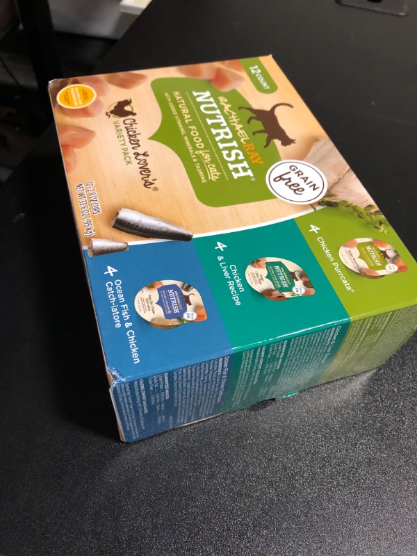 Photo 2 of  expires- june/08/24
Rachael Ray Nutrish Natural Wet Cat Food, Chicken Lovers Variety Pack, 2.8 Ounce Cup (Pack of 12), Grain Free Variety Pack: Chicken Lover's 2.8 Ounce (Pack of 12)