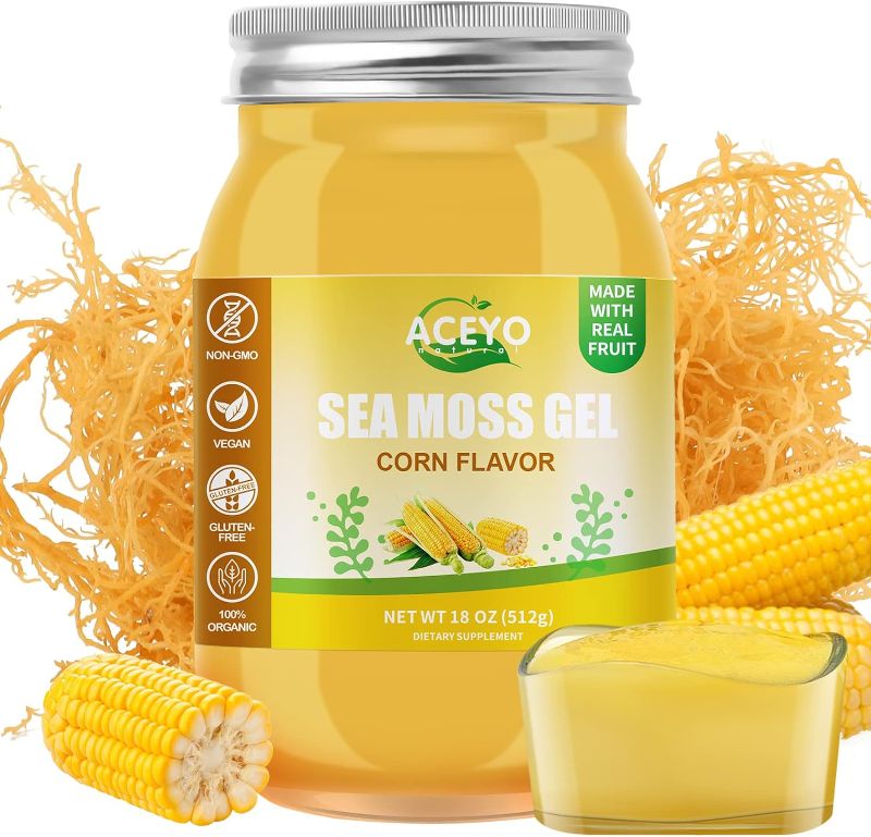 Photo 1 of (18 OZ) Irish Sea Moss Gel Organic Raw Vegan Corn Flavor 102 Vitamins and Minerals Wild Harvested Non-GMO Immune Defense Booster Thyroid Digestive Support
