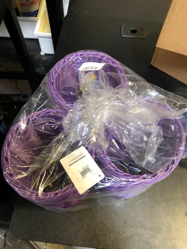 Photo 2 of Hand Woven Waterproof Utensil Basket (Purple)
