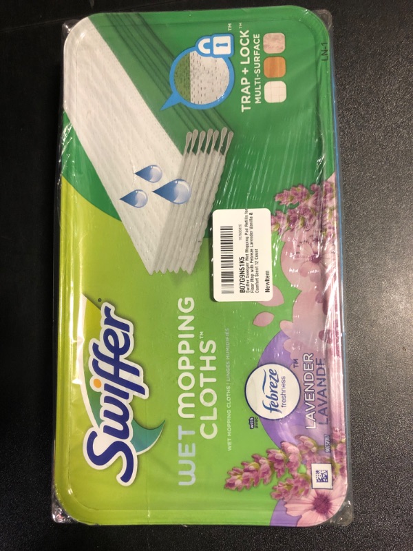 Photo 2 of Swiffer Sweeper Wet Mopping Pad Refills for Floor Mop with Febreze Lavender Scent, 12 Count (Packaging May Vary) Lavender 12 Count (Pack of 1)