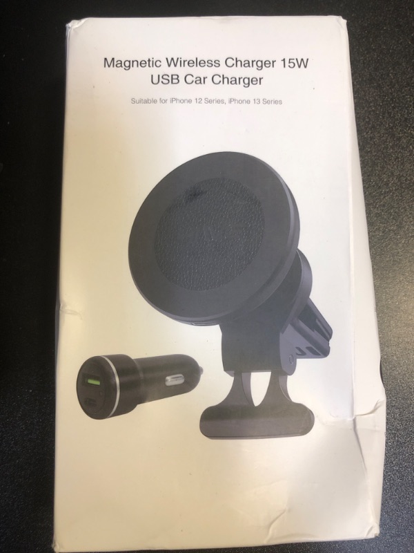 Photo 1 of magnetic wireless charger 15W usb car charger