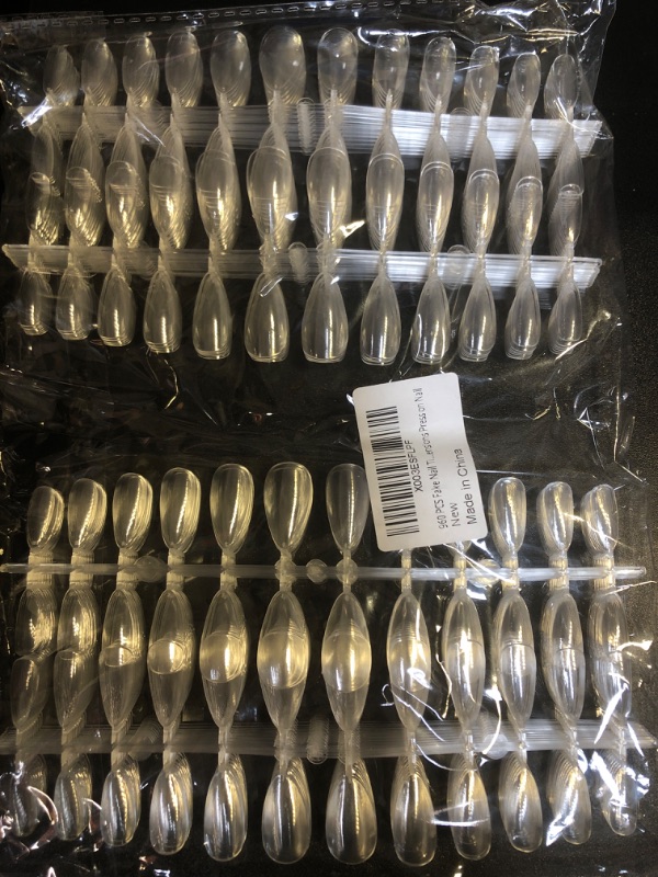 Photo 2 of 960 PCS Nail Tips, 12 Sizes Medium Almond Nail Tips, Numbered 0-11 Full Cover False Nail Tips, Soft Gel Nail Tips, Clear Acrylic Nail Tips Extension