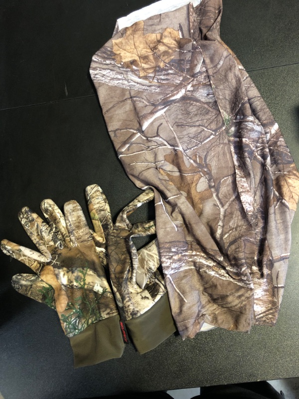 Photo 1 of camo gloves/head gear set -