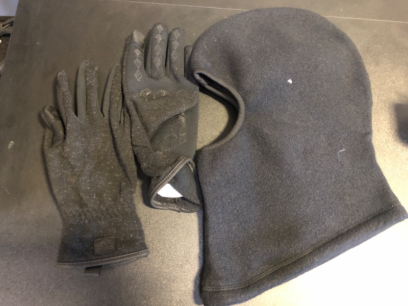 Photo 1 of ski mask/gloves set - black 