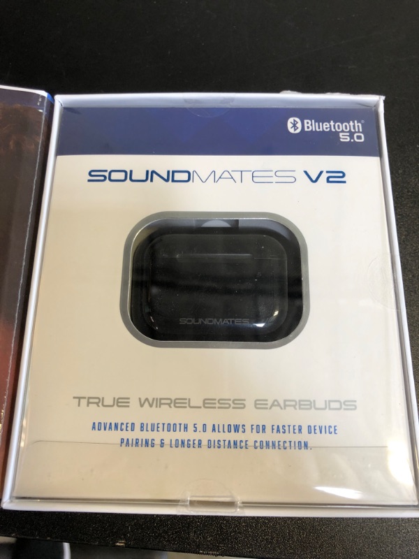 Photo 1 of Simply burn SoundMates V2 Earbuds - Wireless Earbuds with 250mAh Portable Charging Case & 5 Hours of Play Time - Ear Buds IPX4 Splash Proof with Touch Control