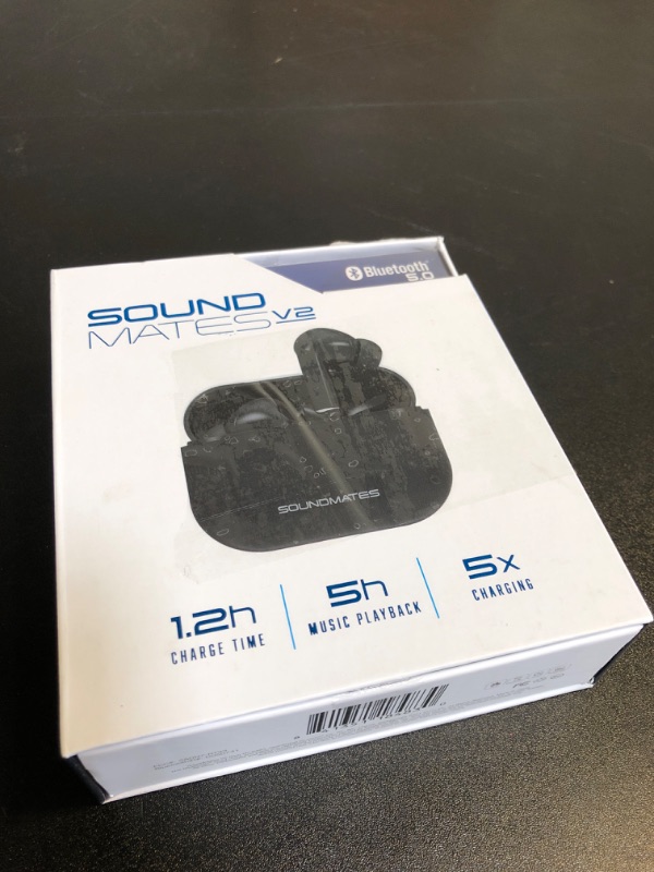 Photo 2 of Simply burn SoundMates V2 Earbuds - Wireless Earbuds with 250mAh Portable Charging Case & 5 Hours of Play Time - Ear Buds IPX4 Splash Proof with Touch Control
