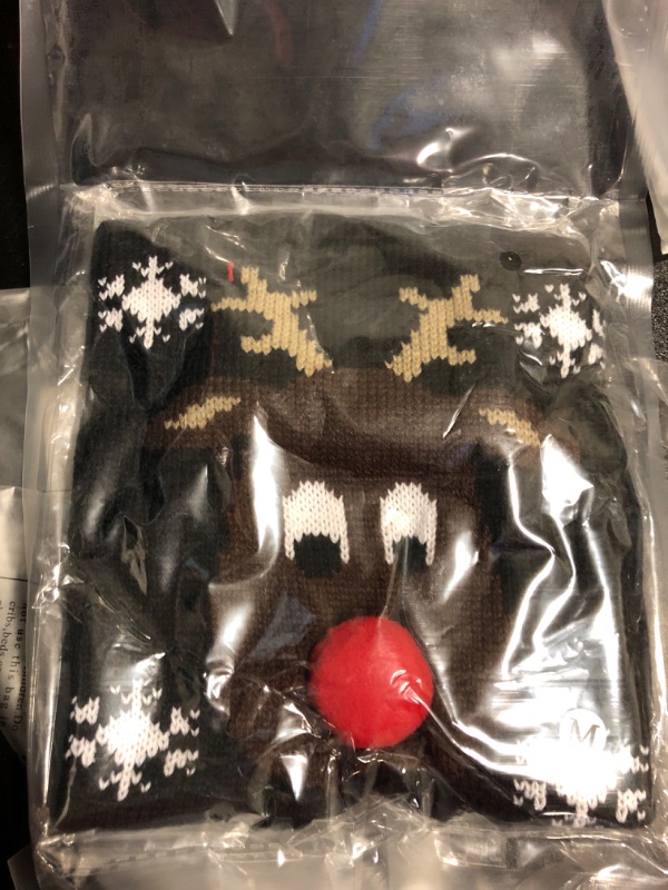 Photo 1 of christmas dog sweater- reindeer - size m 