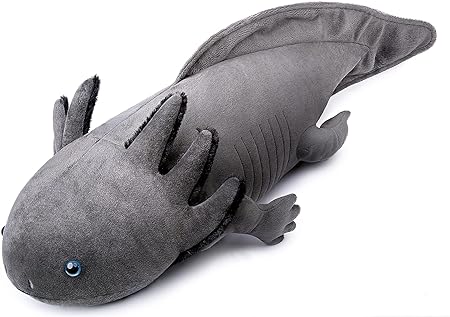 Photo 1 of Large 30-Inch Axolotl Plush - Weighted Stuffed Animal, Cute Grey Ambystoma Pillow Toy, Unique Gift Collection for Kids

