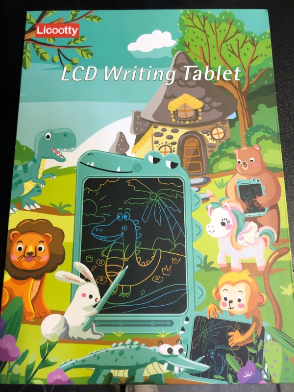 Photo 2 of LCD Writing Drawing Tablet for Kids - 2 Pack 10 Inch Doodle Board Learning Erasable Reusable Pad with Magnetic Pen Toddler Toy Gift for 3 4 5 6 7 8 9 Years Old Boy Girl (Crocodile and Mythical Beast)