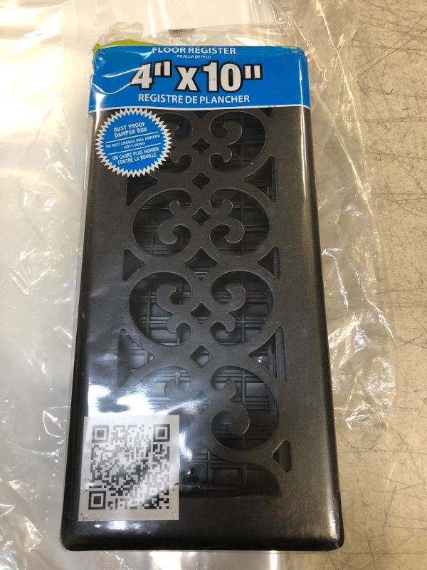 Photo 1 of Decor Grates ST410 Classic Collection Décor Design Painted, 4x10 Inches, Floor Register 4x10 Inches Floor Register