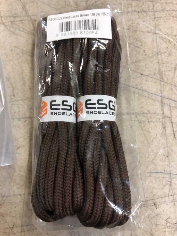 Photo 2 of 2 Pair Shoe Laces Boot Laces Outdoor Hiking Walking Shoelaces Round Boot Lace Sneakers Shoe Strings 140 cm / 55.11" Brown