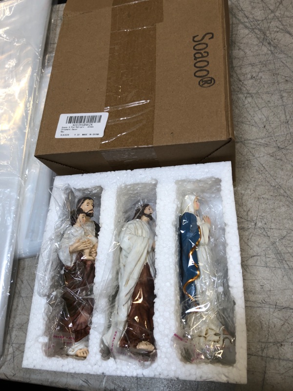 Photo 1 of 3 PCS CATHOLIC FIGURINE SET