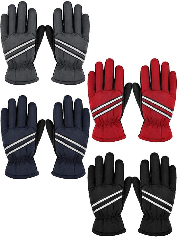 Photo 1 of 4 Pairs Kids Cycling Gloves, Mountain Bicycle Gloves Warm Child Sport Ski Gloves SIZE 10-14 YEARS
