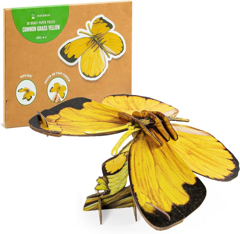 Photo 1 of 3D Puzzles Eco-Friendly Paper Puzzle for Kids Teenager Crafts Bugs Common Grass Yellow
