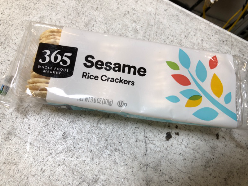 Photo 2 of 365 by Whole Foods Market, Sesame Rice Crackers, 3.57 Ounce Sesame 3.57 Ounce (Pack of 1)
