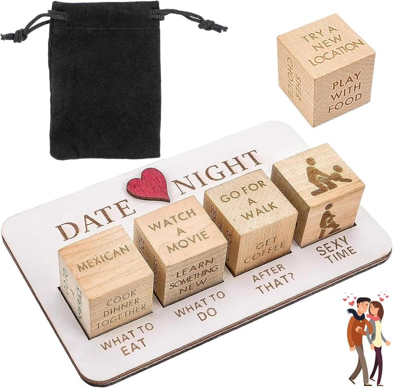 Photo 1 of Date Night Dice for Couples, Fun Night Dating Decision Dice,Wooden Couple Dating Fun dice, Love Dice, Food Decision Dice, Date Ideas for Couples,Gifts for Boyfriend-Girlfriend
