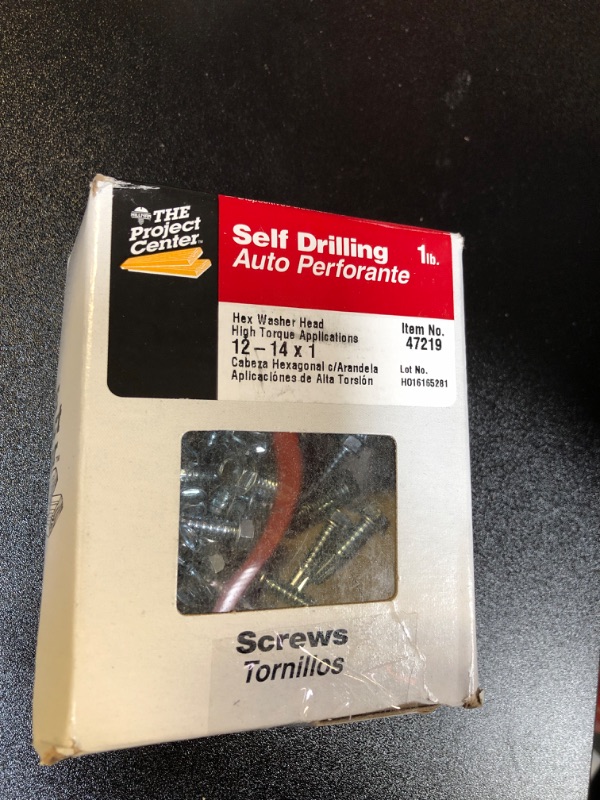 Photo 1 of 47219 12-14 x 1-Inch Hex Washer Head Self Drilling Screw