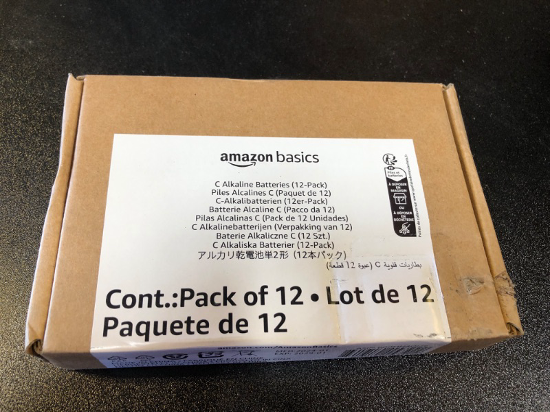 Photo 3 of Amazon Basics 12-Pack C Cell Alkaline All-Purpose Batteries, 1.5 Volt, 5-Year Shelf Life 12 Count (Pack of 1)