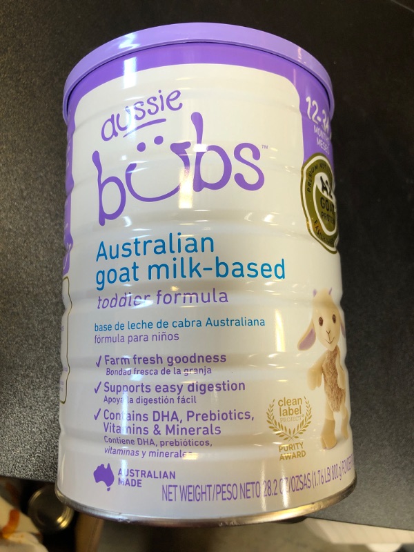 Photo 2 of Aussie Bubs Australian Goat Milk-Based Toddler Formula, For Kids 12-36 months, Made with Fresh Goat Milk, 28.2 oz