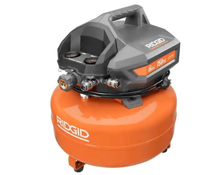 Photo 1 of FINAL SALE RIDGID 6 Gal. Portable Electric Pancake Air Compressor
