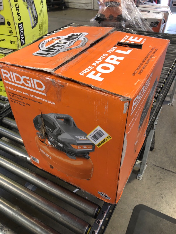 Photo 3 of FINAL SALE RIDGID 6 Gal. Portable Electric Pancake Air Compressor
