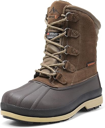 Photo 1 of NORTIV 8 Men's Insulated Waterproof Work Winter Snow Boots - 13
