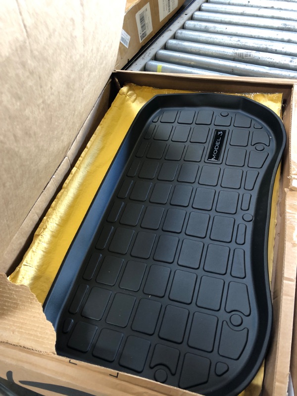 Photo 3 of BASENOR 2023 2022 2021 Tesla Model 3 Frunk Mat Front Liner All-Protection Heavy Duty Cargo Mats Accessories
