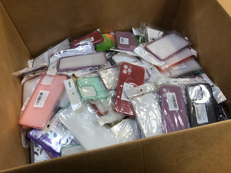 Photo 1 of ASSORTED CELL PHONE COVER BOX LOT, VARIOUS SIZES AND COLORS, ALL PHONE COVERS SOLD AS IS