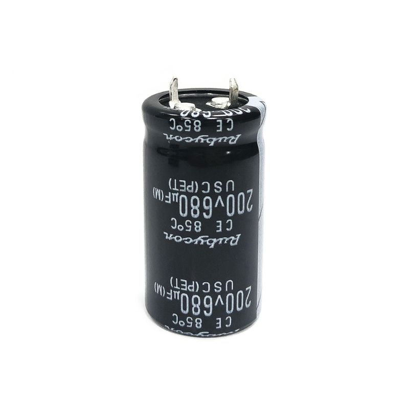 Photo 1 of 10pcs Rubycon USC 200V 680uF 22×40mm Aluminum Electronic Capacitors