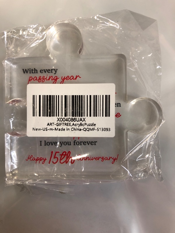 Photo 1 of 15th Anniversary Wedding Gifts for Wife Husband, 15 Year Anniversary Acrylic Puzzle Gifts for Him Her, 15 Year of Anniversary Romantic Gifts for Her, 15th Anniversary Marriage Gifts for Wife Husband