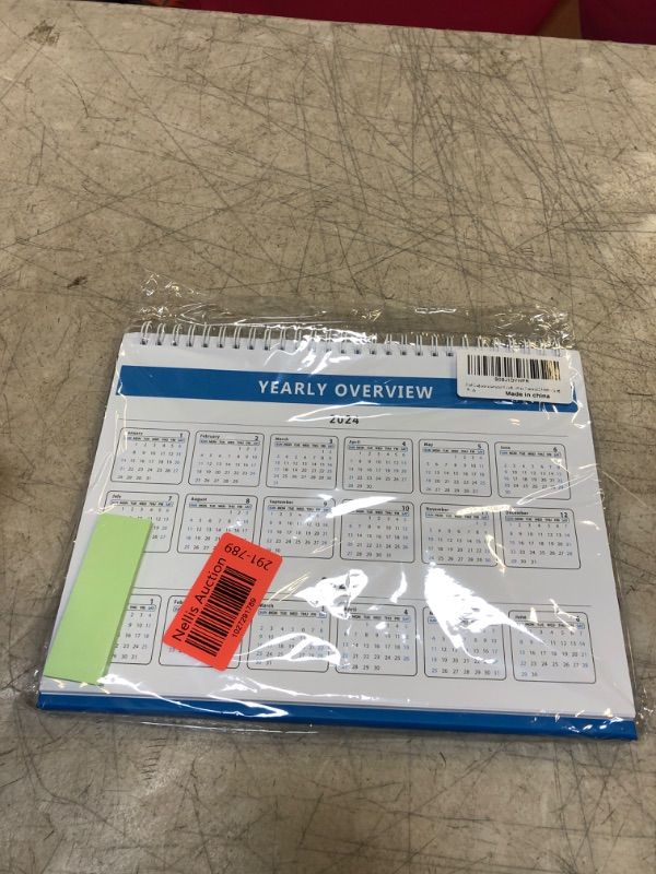 Photo 1 of Desk Calendar 2024-2025 Monthly Desk Calendar from January 2024-June 2025 10"×8" Standing Flip Desktop Calendar with Strong Twin-Wire Binding Thick Paper and Writing Blocks for New Year and Christmas