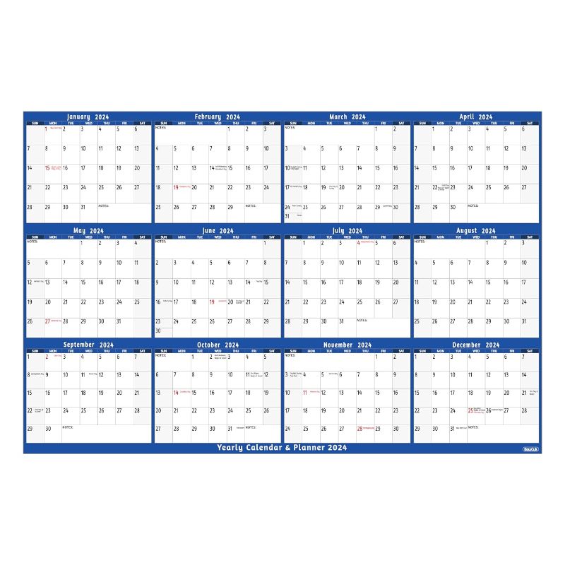 Photo 1 of 2024 calendar, One Side, Blue-3
