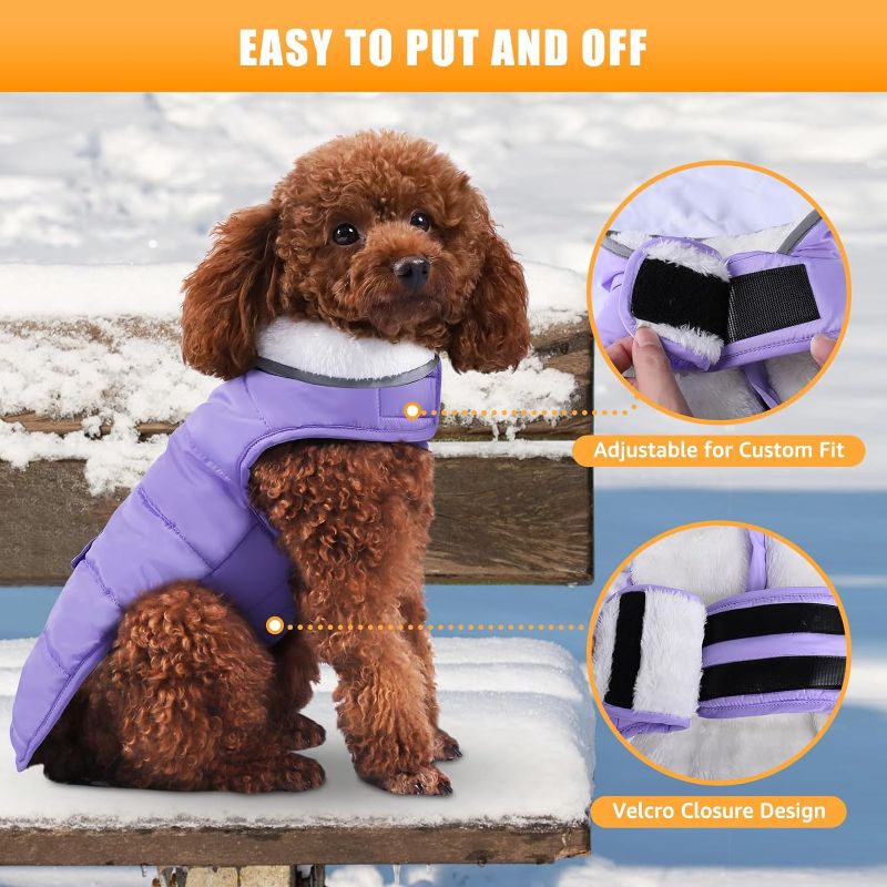 Photo 1 of iBuddy Dog Winter Coats with Fleece Vest,Waterproof Warm Dog Snow Jacket Windproof, Reflective Adjustable Pet Dogs Cold Winter Coat for Small Dogs Girl Boy SIZE MEDIUM
